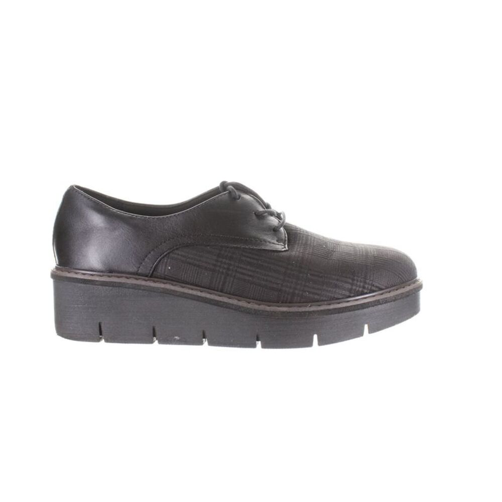 Women’s Black Platform Derby Shoes